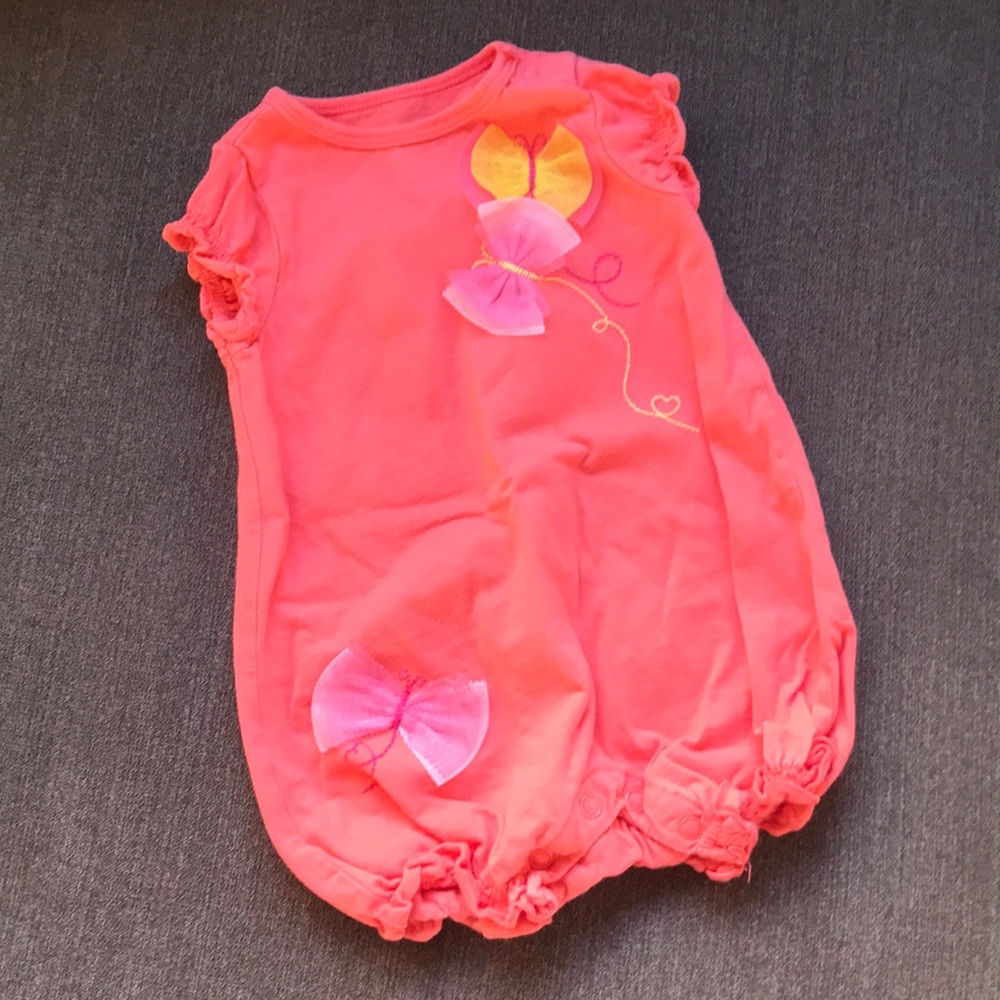 Circo 6 month coral/peach romper